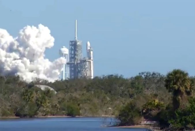 Falcon Heavy Test Firing, Video Capture Courtesy SpaceX