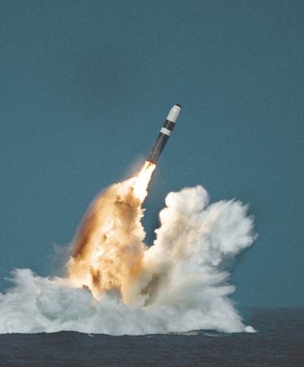 Trident II Launch From Submerged Submarine, File Photo Courtesy U.S. Navy