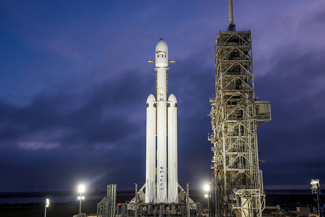 Falcon Heavy On Pad