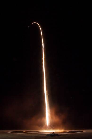 Falcon 9 Booster Lands At Landing Zone 1, Photo Courtesy SpaceX