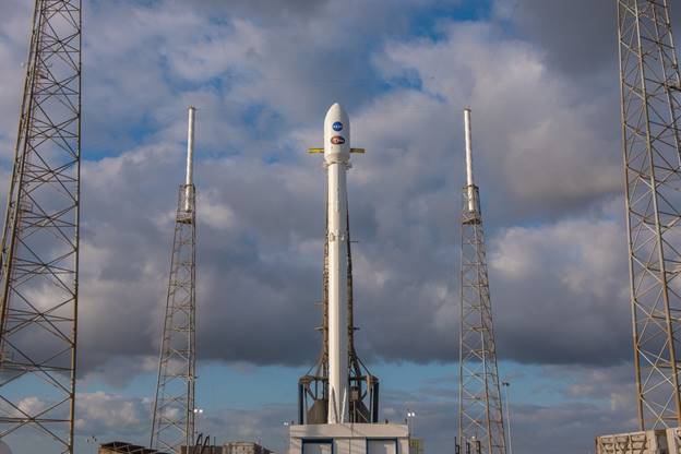 Falcon 9 Rocket With TESS Payload On Launch Pad 40, Photo Courtesy SpaceX