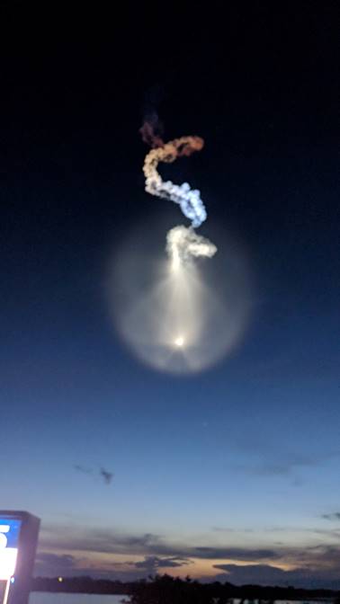 Halo Grows Larger Around Falcon 9 Rocket, Photo Courtesy Cliff Lethbridge/Spaceline