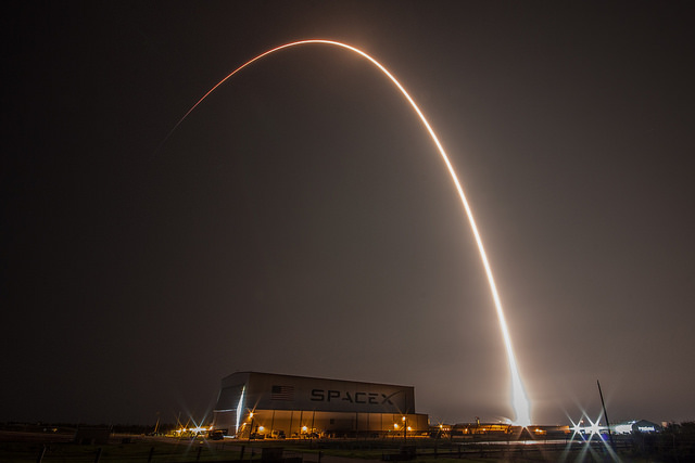 Falcon 9 SES-12 Launch Streak Shot, Photo Courtesy SpaceX