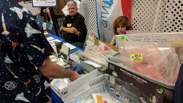 Top Space Collectors Ken And Theresa Havekotte Of Space Coast Cover Service Offer Hundreds Of Items For Show And Sale, Photo Courtesy Cliff Lethbridge/Spaceline