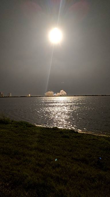 Falcon 9 Merah-Putih Launch View From Press Site, Photo Courtesy Cliff Lethbridge/Spaceline