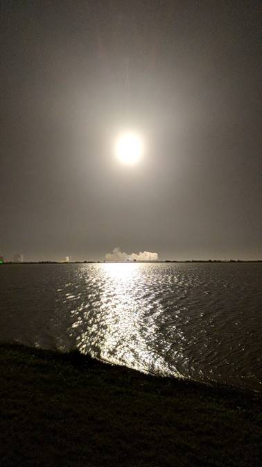 Falcon 9 Launch View From Press Site, Photo Courtesy Cliff Lethbridge/Spaceline