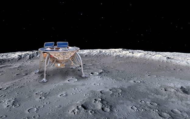 Artist Conception Of Beresheet Lunar Lander, Photo Courtesy SpaceIL