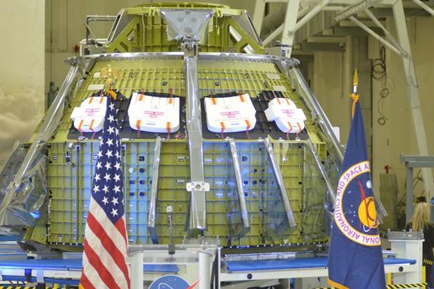 Orion Exploration Mission-2 Spacecraft On Display At KSC, Photo Courtesy Lloyd Behrendt/Spaceline