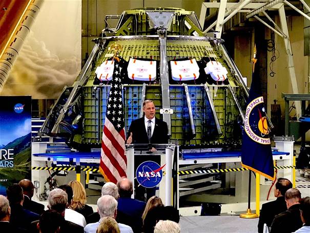 NASA Administrator Jim Bridenstine At KSC Seminar, Photo Courtesy Lloyd Behrendt/Spaceline