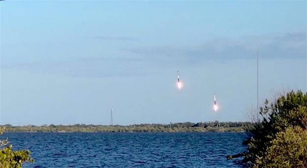 Boosters Stick Landing At Cape Landing Zones 1 And 2, Photo Courtesy Lloyd Behrendt/Spaceline