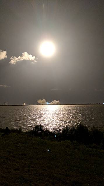 Falcon 9 Starlink-1 Launch View From Press Site, Photo Courtesy Cliff Lethbridge/Spaceline