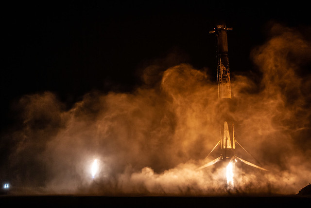 Falcon Heavy Two Side Boosters Land On Cape Canaveral, Photo Courtesy SpaceX