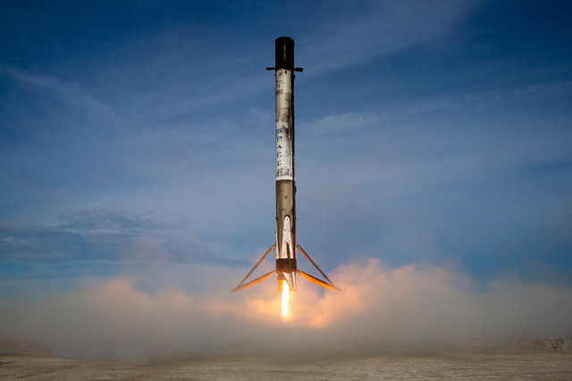 Falcon 9 Booster Lands At Landing Zone 1, Photo Courtesy SpaceX