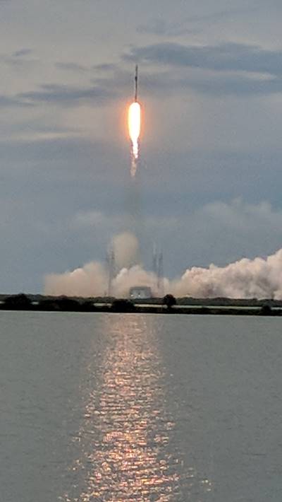 Falcon 9 AMOS-17 Launch View From Press Site, Photo Courtesy Cliff Lethbridge/Spaceline