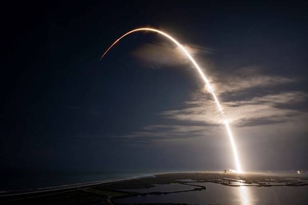 Falcon 9 JCSAT-18/Kacific1 Ascent Streak Shot, Photo Courtesy SpaceX