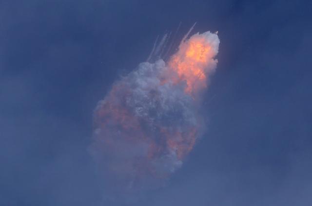 Falcon 9 Booster Explodes, Photo Courtesy Reuters