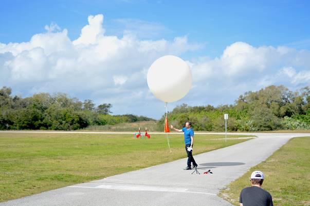 Launch Of Air Force Weather Balloon, Photo Courtesy Lloyd Behrendt/Spaceline