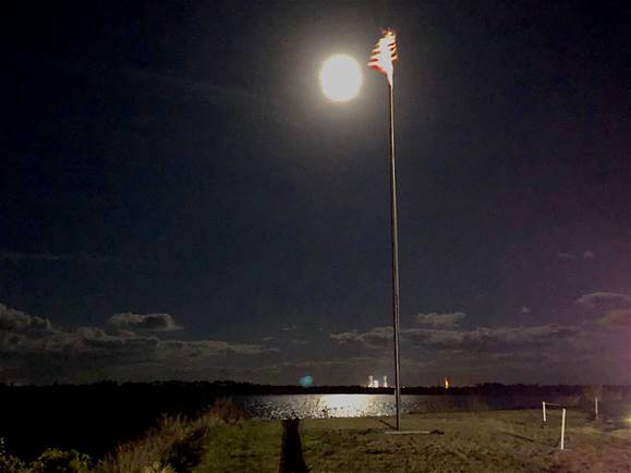 Moon Rise Over Launch Pad 41, Photo Courtesy Lloyd Behrendt/Spaceline