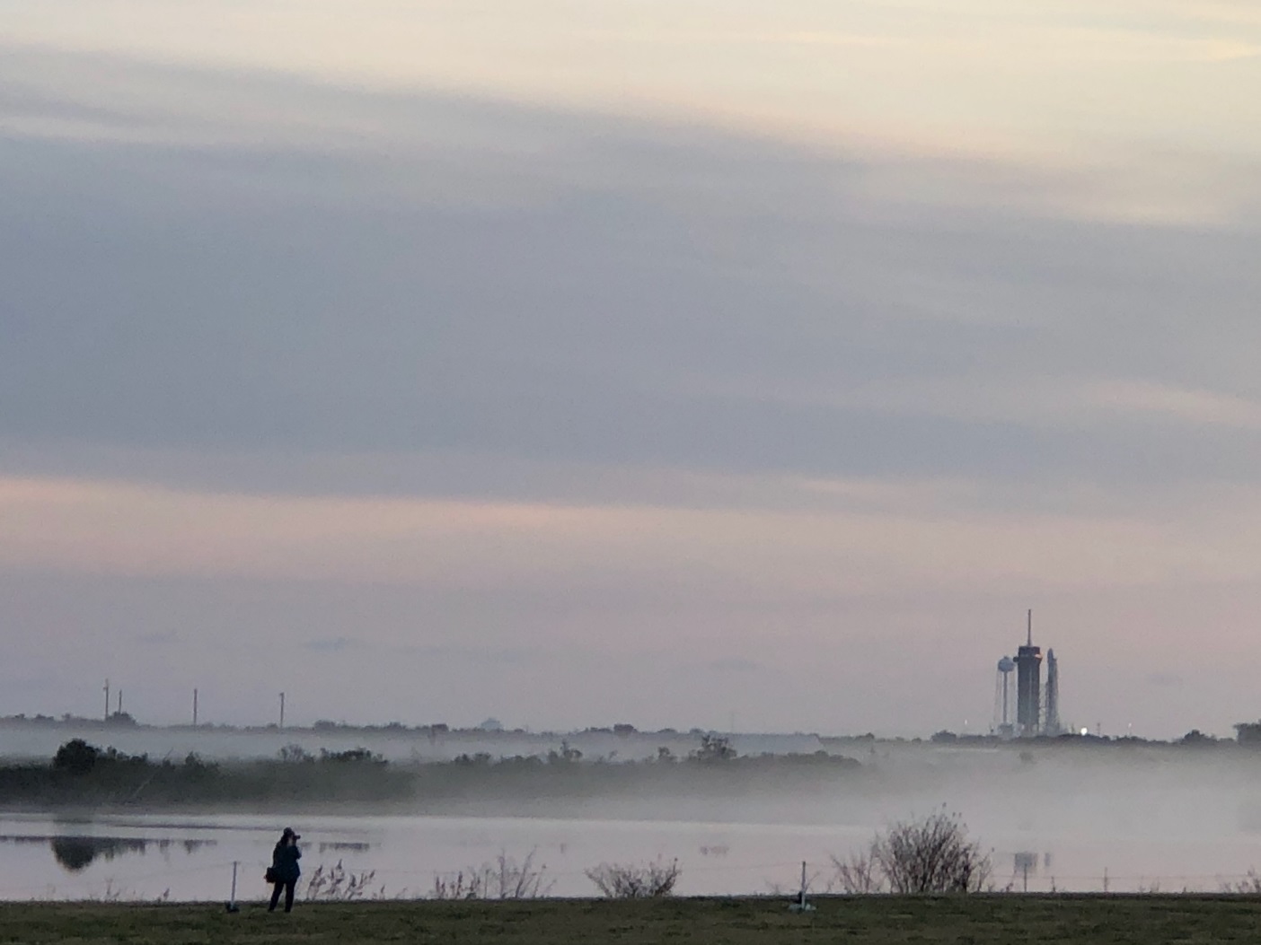 Falcon 9 Starlink On Launch Pad 39A, Photo Courtesy Lloyd Behrendt/Spaceline