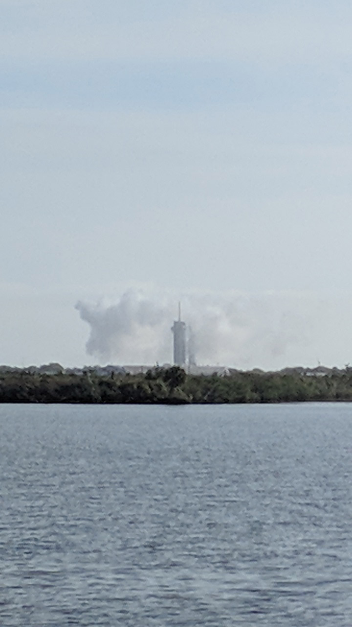 Falcon 9 Starlink Launch Pad Abort, Photo Courtesy Cliff Lethbridge/Spaceline