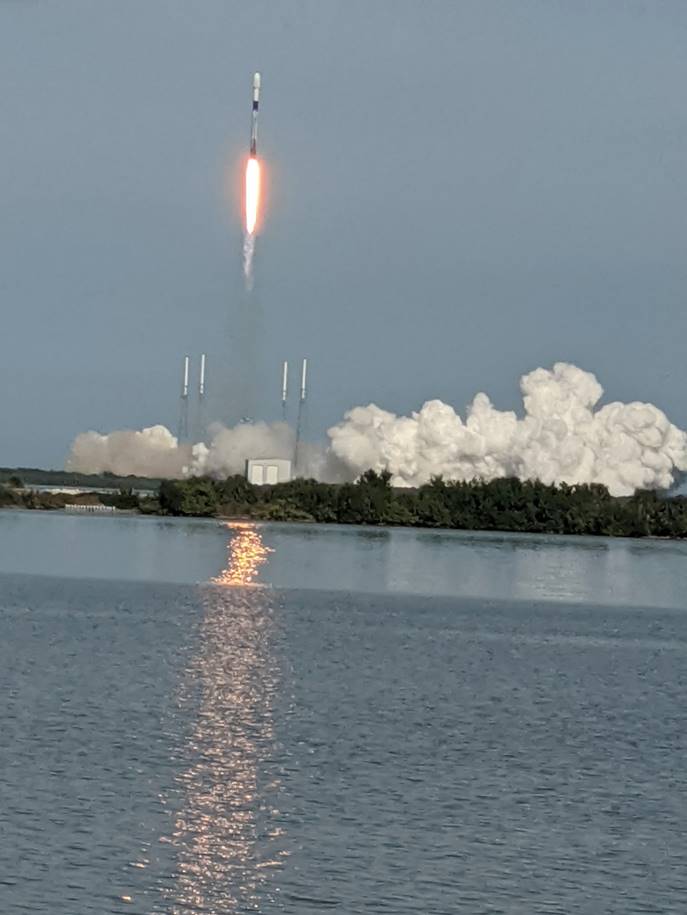 Falcon 9 SXM-7 Launch, Photo Courtesy Cliff Lethbridge Spaceline
