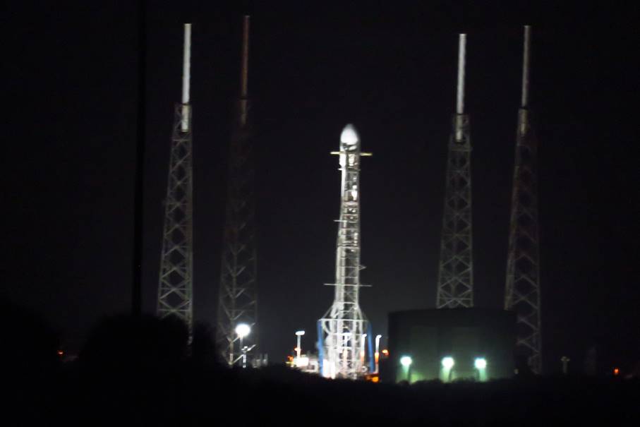 Falcon 9 On Launch Pad 40, Photo Courtesy Carleton Bailie Spaceline