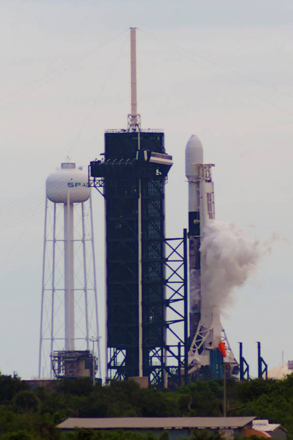 Falcon 9 Starlink Launch Pad Abort, Photo Courtesy Liz Allen, Spaceline