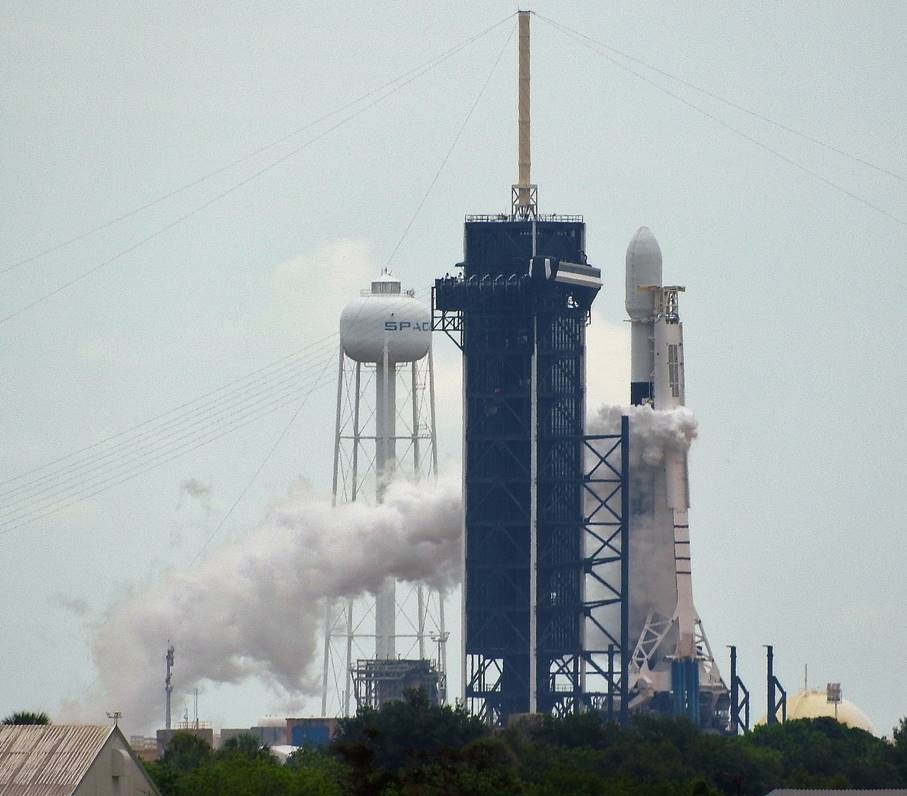 Falcon 9 Starlink On Launch Pad 39A, Photo Courtesy Liz Allen, Spaceline