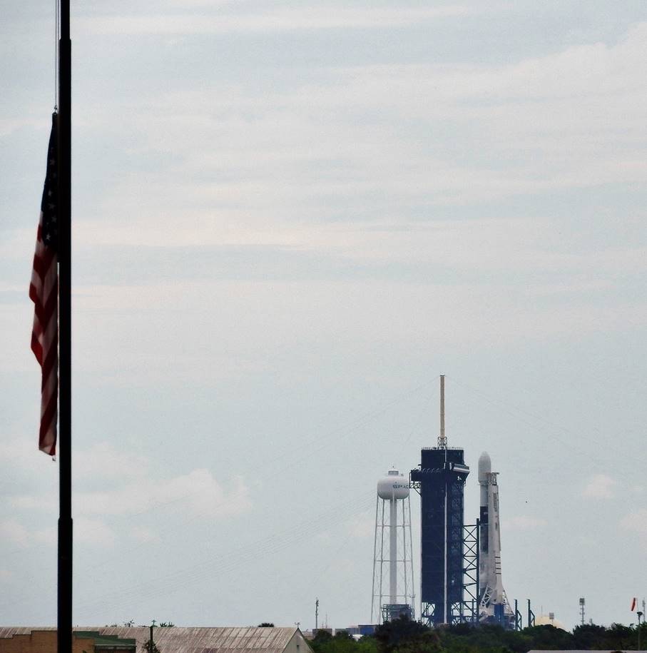 Clouds And Rain At Launch Complex 39, Photo Courtesy Liz Allen Spaceline