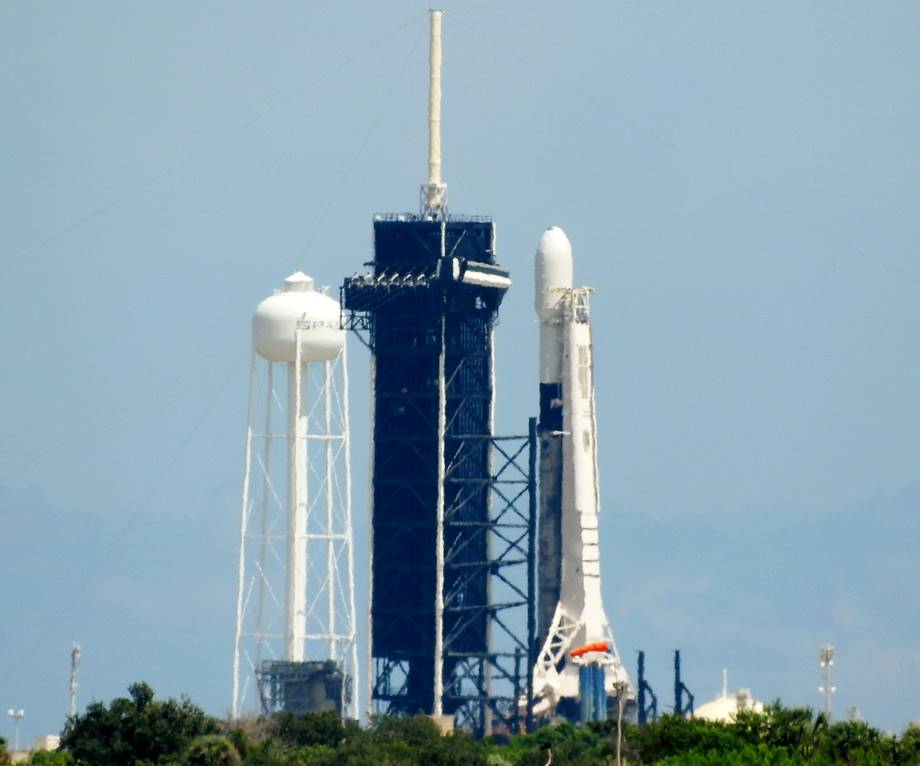 Falcon 9 Starlink On Launch Pad 39A, Photo Courtesy Liz Allen Spaceline