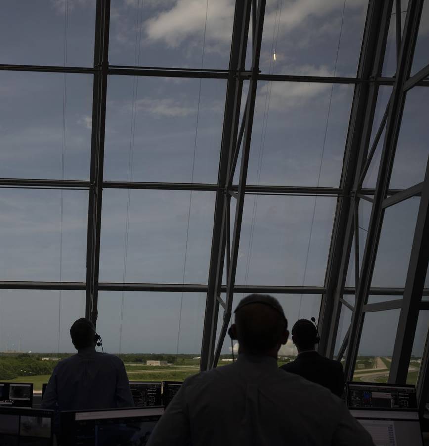 Falcon 9 Crew Dragon Demo-2 Launch From Firing Room, Photo Courtesy NASA