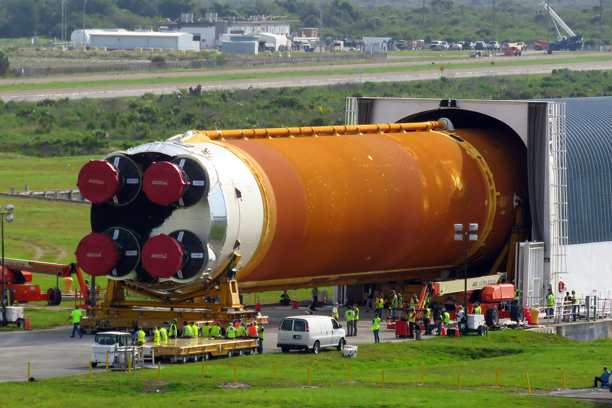 SLS Core Booster Offloads At KSC, Photo Courtesy Carleton Bailie Spaceline