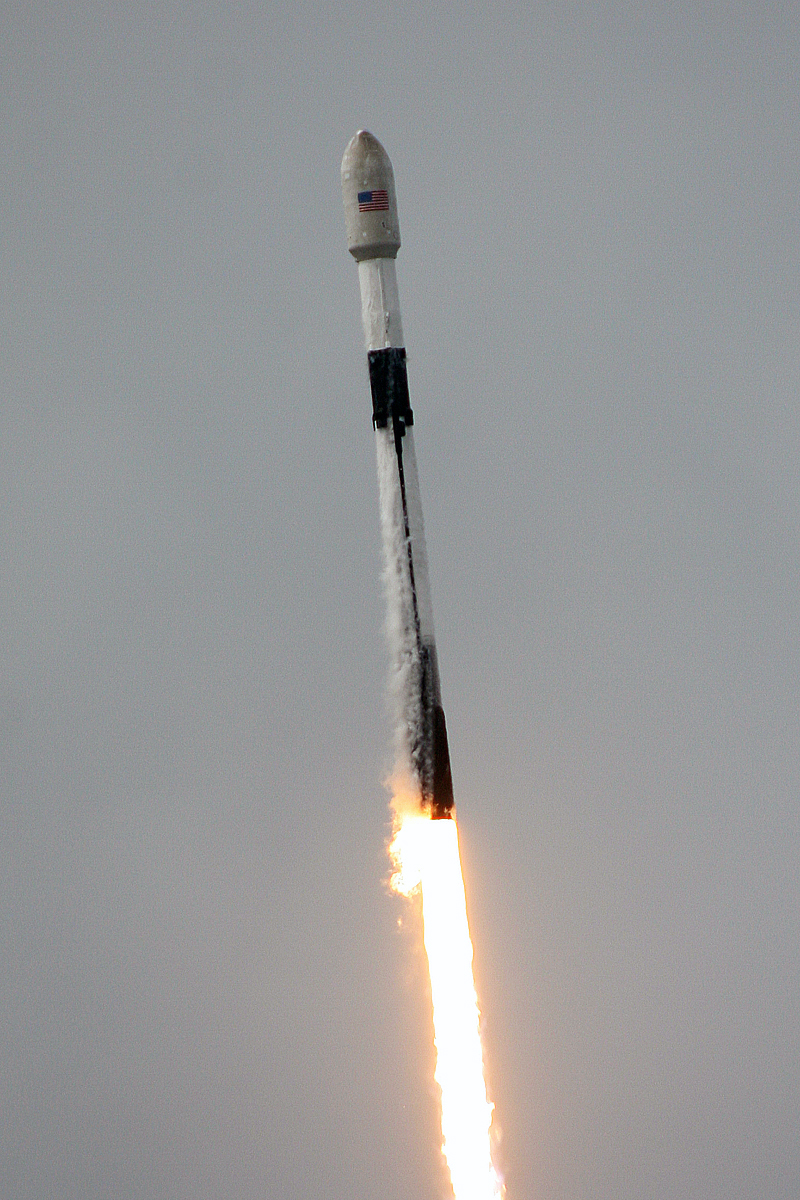 Falcon 9 Transporter-2 In Flight, Photo Courtesy Carleton Bailie-Spaceline