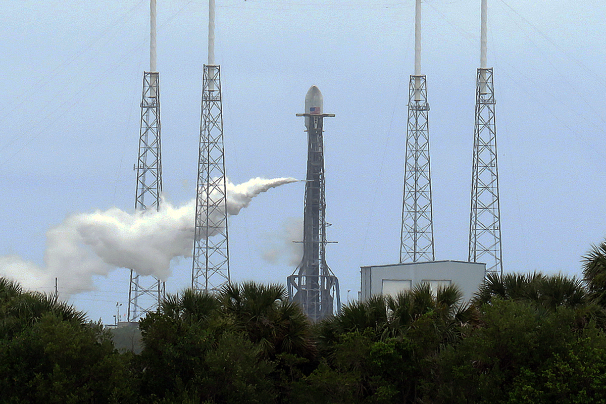 Falcon 9 Transporter-2 View From Press Site, Photo Courtesy Carleton Bailie-Spaceline