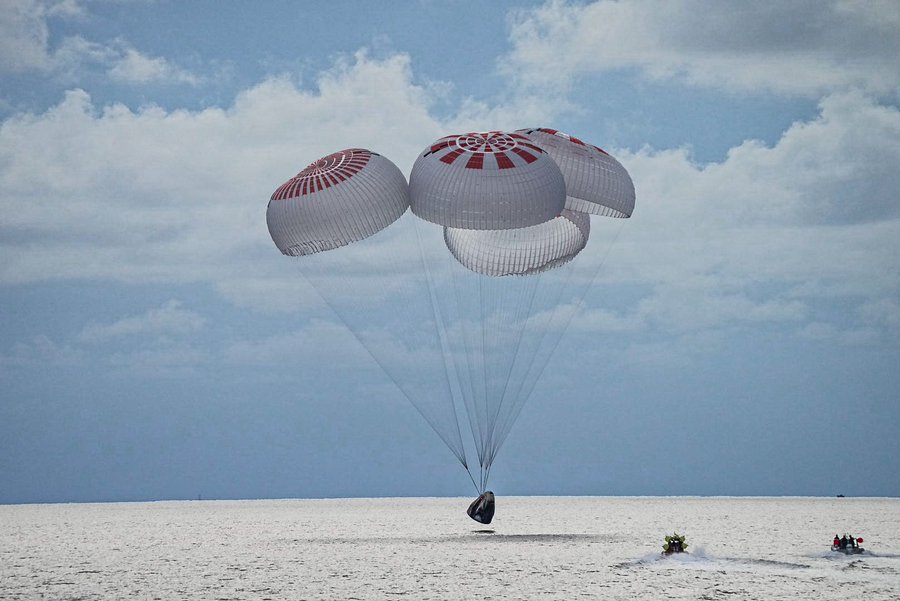 Inspiration4 Splashdown, Photo Courtesy SpaceX