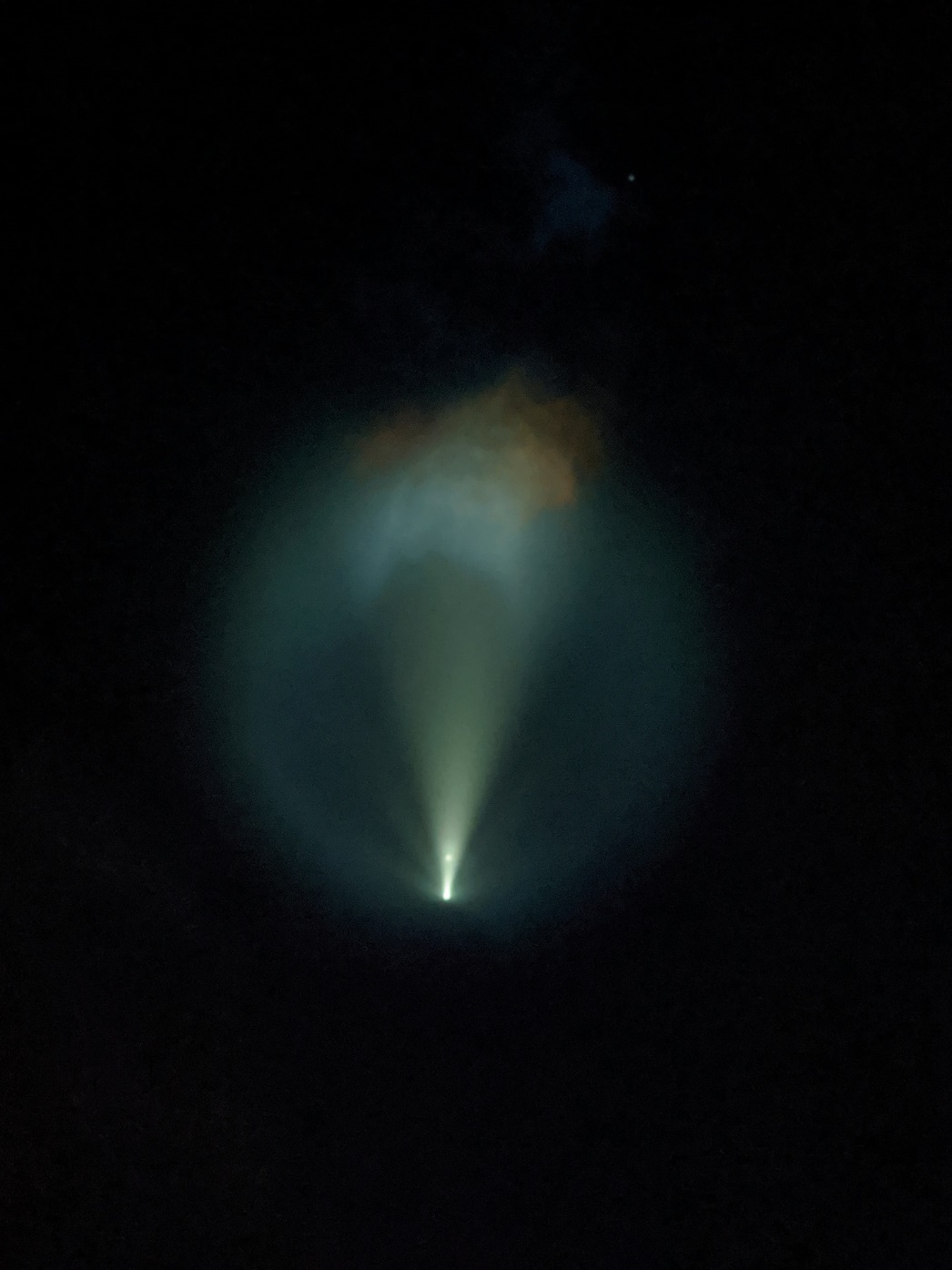 Falcon 9 Inspiration4 Plume Effect, Photo Courtesy Cliff Lethbridge, Spaceline