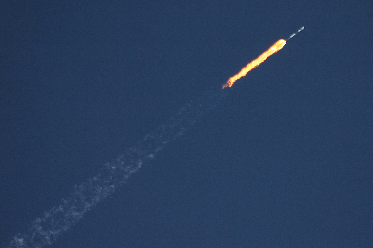 Falcon 9 Starlink 4-8 In Flight, Photo Courtesy Carleton Bailie, Spaceline