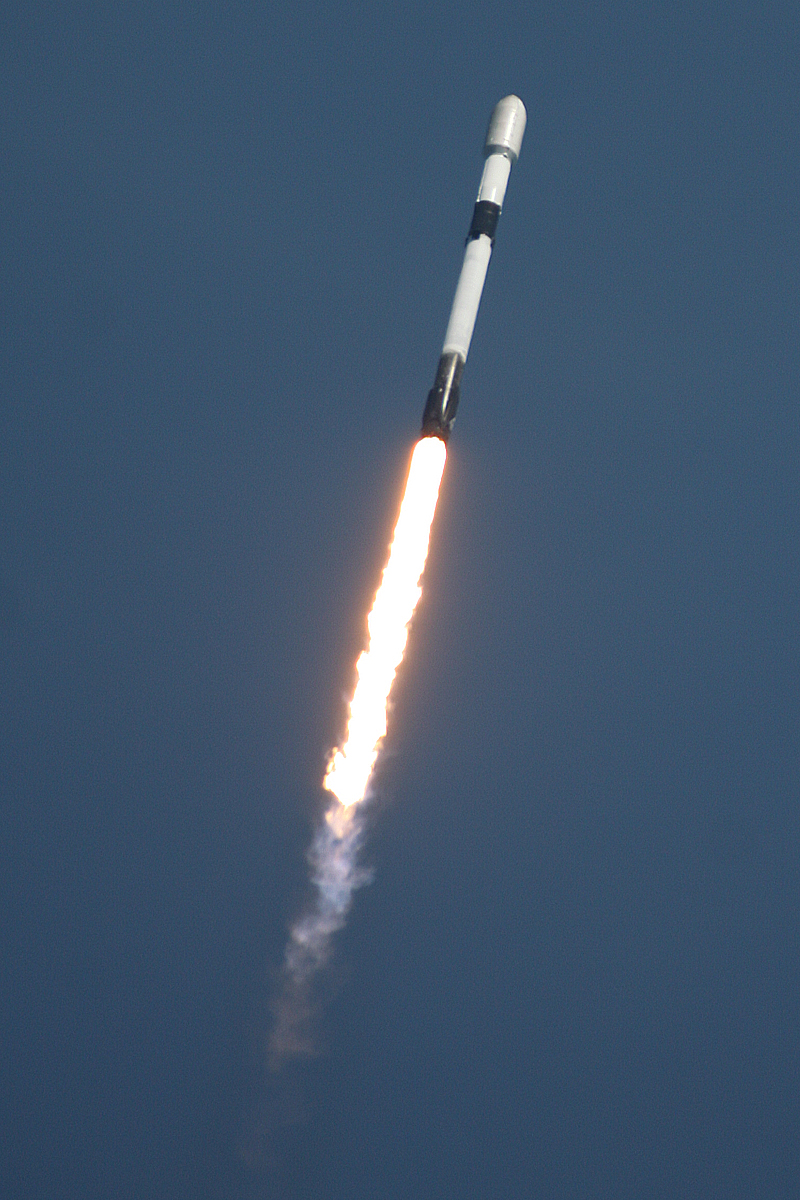 Falcon 9 Starlink 4-7 In Flight, Photo Courtesy Carleton Bailie, Spaceline