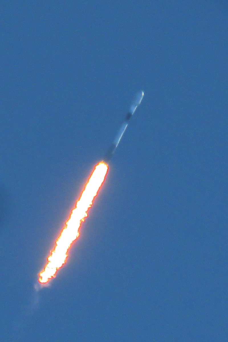 Falcon 9 Starlink 4-10 In Flight, Photo Courtesy Carleton Bailie, Spaceline