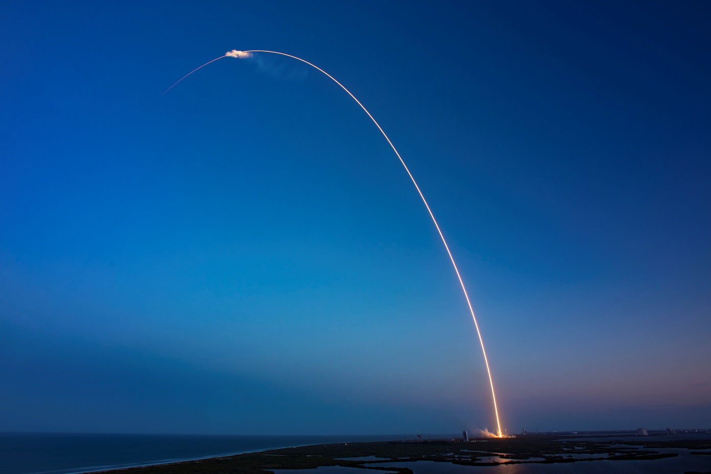 Falcon 9 SES-18/SES-19 Streak Shot, Photo Courtesy SpaceX